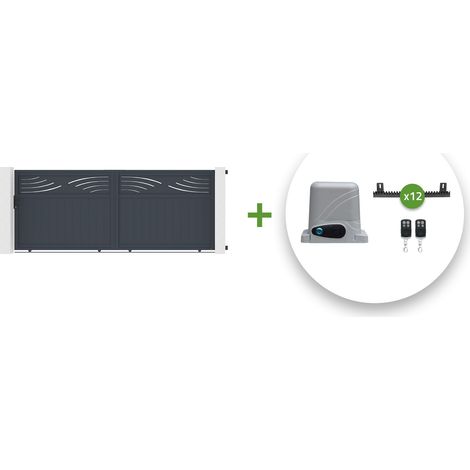 Pack portón eléctrico corredero 4m HALTI 400C160 + motor RANGER C300 (1/5)