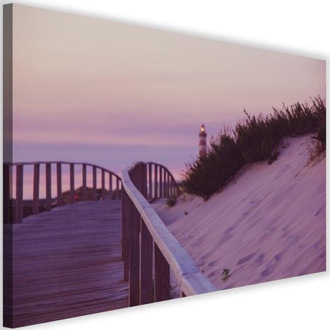 Tableau sur toile Lila Plage Lndschaft 60x40 (1/5)