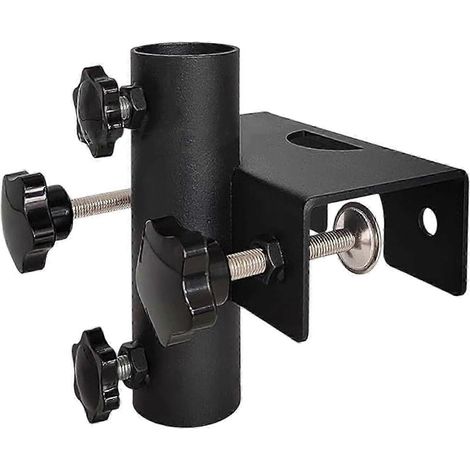 Support de parasol à pince métallique pour balustrades de parcs, cours et terrasses (1/4)