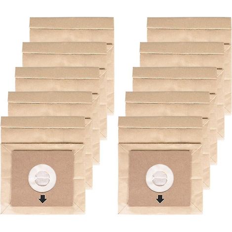 Lot de 10 sacs à poussière en papier pour aspirateur Electrolux, 110 mm x 100 mm (1/4)