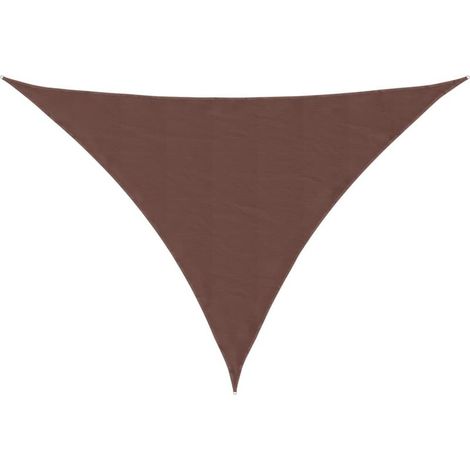 FIMEI Voile de parasol Tissu Oxford triangulaire 4x4x5,8 m Marron (1/5)
