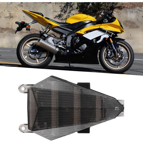 Motorrad-LED-Rücklicht mit Blinkern, getönte Linse, passend für Yamaha YZF R6 2006-2016 (1/5)