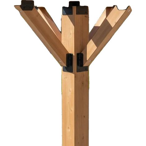 Kit de soporte para pérgola, construcción de acero, versátil para uso en exteriores, verde militar. (1/2)