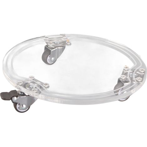 Plateau rond transparent en acrylique pour chauffage et climatisation, support inférieur pour purificateur d'air et base chauffante (1/5)