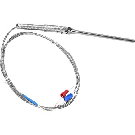 Temperaturfühlerdraht für Thermoelement Typ K mit M8-Gewinde, 100 mm Sonde, Messbereich 0-400 °C (1 m) (1/5)