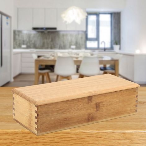 Boîte à baguettes japonaises, étui à cuillères, boîte de rangement en bambou. (1/5)