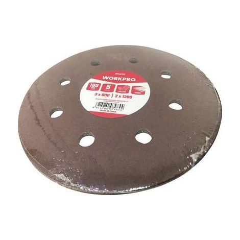 Discos de lijado WorkPro wp407215 180 mm 5 unidades
