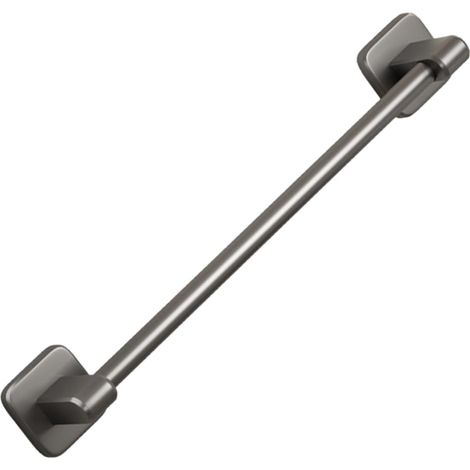 Toallero de pared, sin clavos, adhesivo, 50 cm, resistente, gris, para cocina, baño y hogar.
