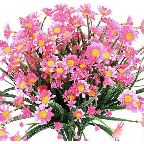 4 marguerites artificielles (roses) - Parfaites-AquaForge (1/5)