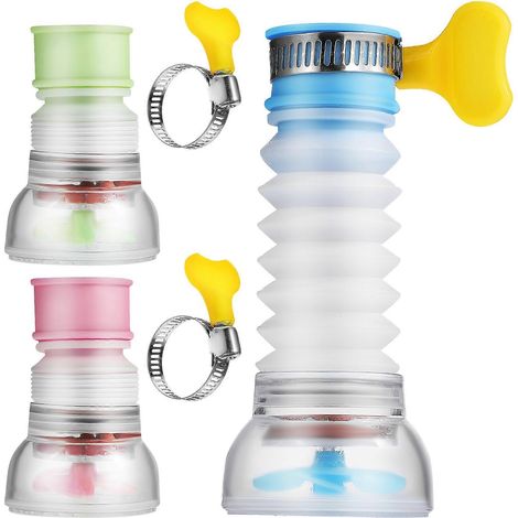 Lot de 3 robinets de filtration de cuisine avec égouttoir et purificateur d'eau à charbon actif (1/3)