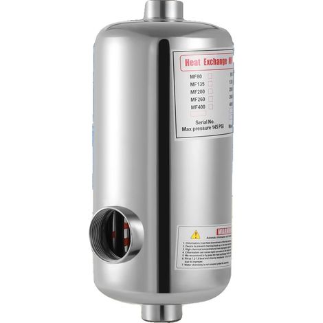 Chauffe-piscine, puissance de 28 kW, capacité de 150 m³, température maximale de 120℃, acier inoxydable 304, compatible avec les spas et les bains à remous (1/5)