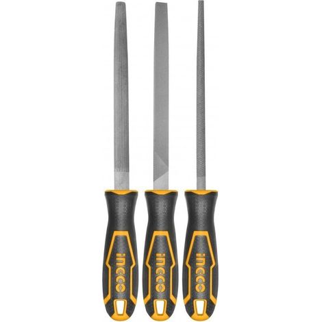 Lime raspe per acciaio ferro e metalli 3 pz da 320 mm T 12 professionali INGCO (1/3)