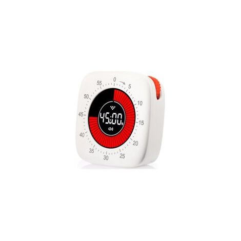 Crezuo Digitaler visueller Timer mit Farbanzeige, 60-Minuten-Countdown, geräuschloses Zeitmanagement-Tool für Küche, Klassenzimmer, Besprechungen, Kinder und Erwachsene