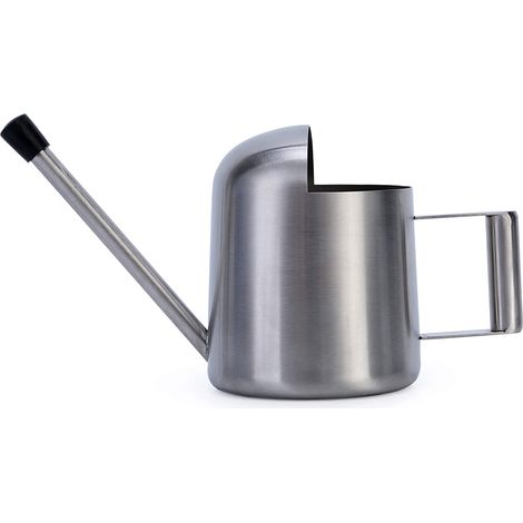 Gießkanne aus dickwandigem, gebürstetem Edelstahl, 300 ml (11 oz), mit langem Ausguss, Mini-Gießkanne für Bonsai, Blumen und Pflanzen in Garten, Haus, Büro und Terrasse (1/5)