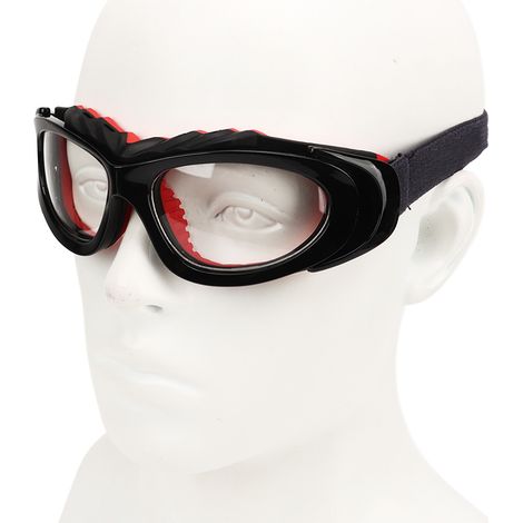 Schutzbrille für Sportarten wie Basketball, Fußball und Golf, Unisex, schwarz, rot. (1/4)