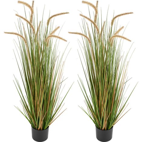 Mophorn Künstliche Schachtelhalm-Graspflanzen im 2er-Set, 1194 mm hoch, dekorative PVC-Kunstpflanzen in Töpfen, ideal für Zuhause, Garten, Büro, perfekt für Einweihungsfeiern, grüne Akzente