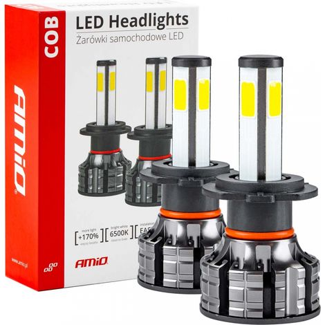 Bombillas LED para coche serie COB H7 6500K amio-02844 (1/5)