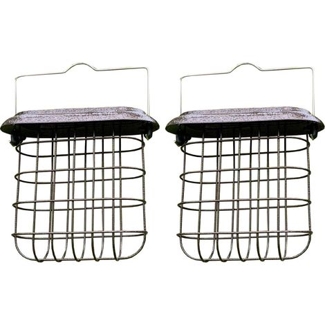 Hanging Suet Block Bird Feeders for Bird Feeding Stations (Set of 2) (1/5)
