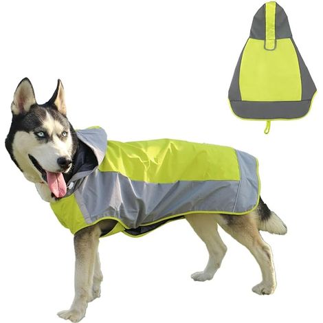 Wasserdichter Hundemantel, Größe S, verstellbar, reflektierend, mit Kapuze