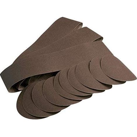 Nastri e dischi abrasivi kit 12pz per levigatrici Scheppach bts800 bts900 (1/3)