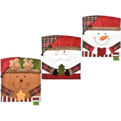 Ensemble de Chaises de Noël, Ensemble de Chaises, Ensemble de Tabourets, Figurine, Housse de Chaise, Cuisine, Restaurant, Décoration de Noël (1/5)