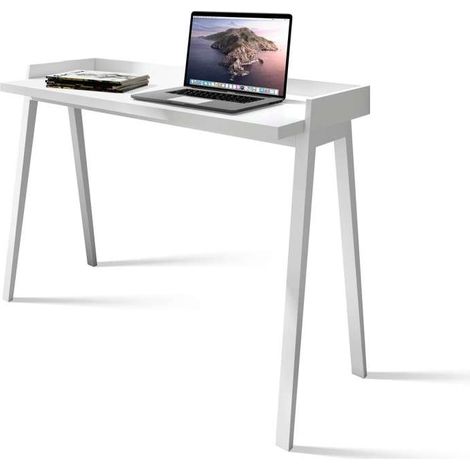 Mesa estudio Mod-Nairobi acabado blanco, 47 x 110 x 81 cm (fondo x ancho x alto) (1/4)
