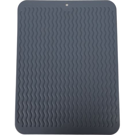 Tapis de Séchage Vaisselle Antidérapant, Résistant à la Chaleur, Écologique et Sans BPA - Bleu