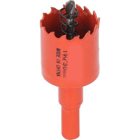 Hochgeschwindigkeitsstahl-Lochsägebohrer, Bimetall-Schneiden mit Bohrfutter für Holz und Metall, 1-3/16 Zoll (30 mm) (1/5)