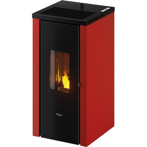 1PZ STUFA A PELLET 'VERA 7' Colore rosso