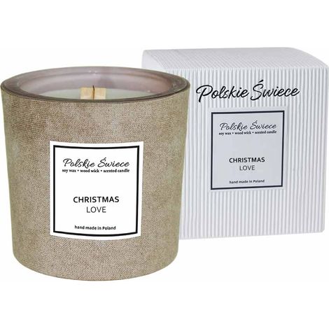 VELA DE PIEL INTENSA BEIGE AMOR NAVIDEÑO BLANCO