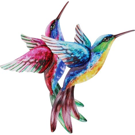 Fer Décoration Murale 2 Pièces Style Moderne, Oiseau (1/5)