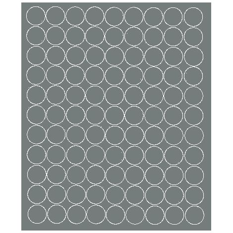 Runde Aufkleber, 2 cm Durchmesser, Punkte, 99 Stück, grau glänzend