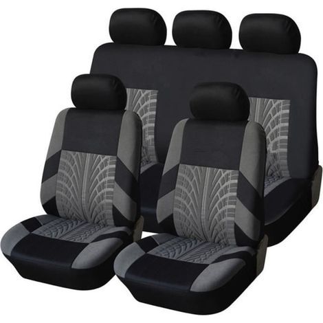 HOUSSE DE SIEGE,gray a set--Ensemble de housses de siège de voiture brodées pour citroën, pour tous les modèles C2 C3 C4 (4 portes) (1/4)
