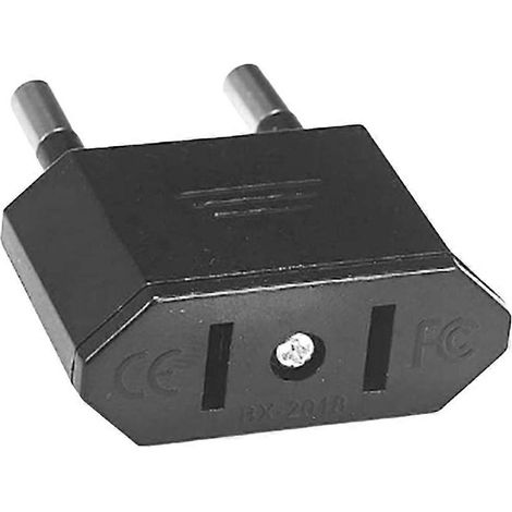 Reiseadapter (europäischer Stecker auf amerikanischen Stecker) – 2-poliger Netzadapter – Schwarzer Stromwandler (1/5)