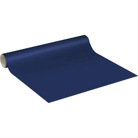 Vinyle Imperméable Cuisine Armoire Porte - Adhesif pour Meuble, Autocollant pour Meuble - Sticker Mural H60cm x L2m - Bleu Fonce (1/5)