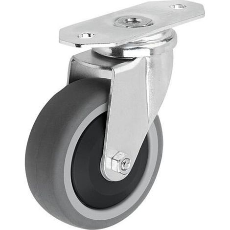 KIPP Lenkrolle Form B D125 B32 Polyurethan elektrisch (1/3)
