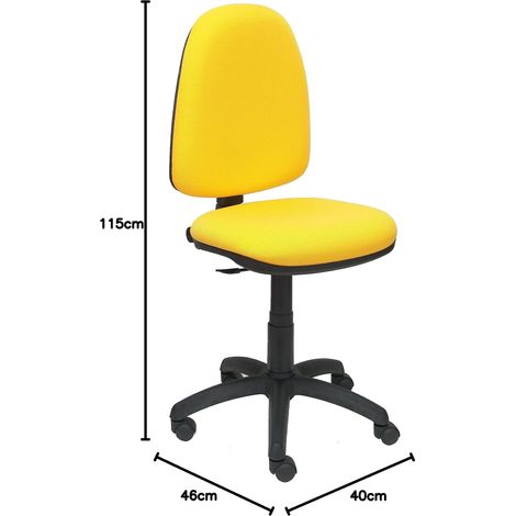 Chaise de Bureau Ergonomique avec Assise et Dossier revêtus de Tissu Citronier (1/5)