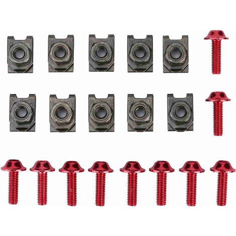 Kit de Fixation Carénage M5x16mm Universel en Aluminium Anodisé pour Moto et Scooter, Remplacement Direct des Clips Rapides (1/4)