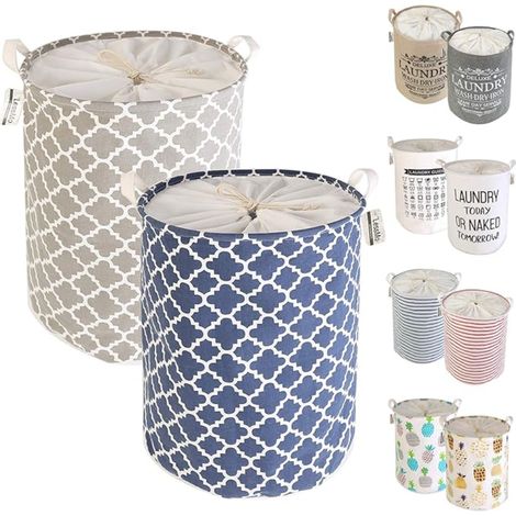 Grand Organiser Paniers Vêtements Stockage, Panier à Linge Tissu, édredon, Oreiller, literie, Couverture et Vêtements Imperméable, Pliable, Antipoussière (1/5)