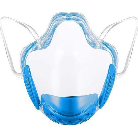 Masques, Masques De Protection, Transparent Masque, Masque Poussiere, Facial Transparent Visible- Bleu (1/5)