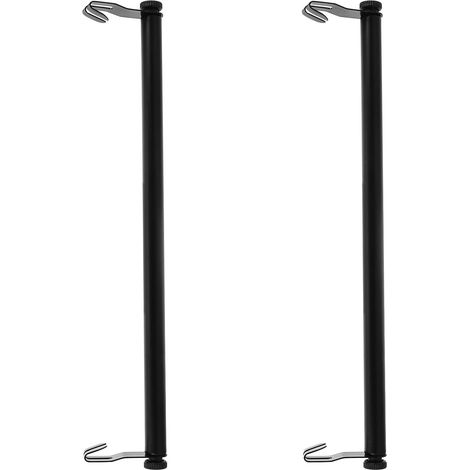 Barre Suspendre Résistante aux Rayures 2 Pièces 40cm en Acier au Carbone Noir et Installation Rapide sans Outils pour Placard sans Perçage pour Balcons et Buanderies (1/5)