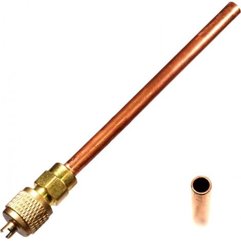 VALVOLINA VALVOLA CON TRONCHETTO RAME A SALDARE CARICA FREON FRIGORIFERO 6,3mm
