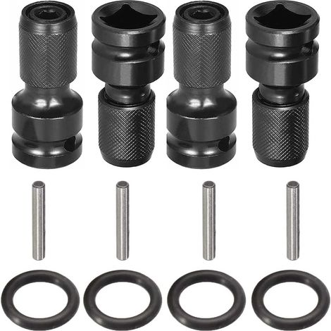 1/2"-Vierkantantrieb auf 1/4"-Innensechskant-Adapter, Schnellspannfutter, Sechskantadapter für Schlagschrauber, 4er-Pack (1/5)