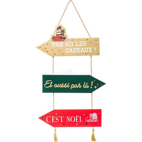 Holzschild RG Grün Gold 50 cm - Feeric lights & christmas