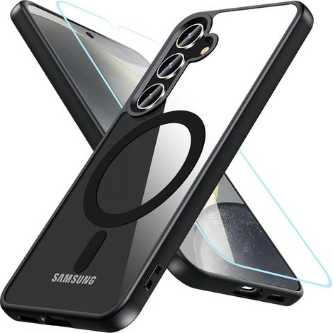 Coque de téléphone avec MagSafe & verre trempé pour Samsung Galaxy S25/S24 Noir (1/5)
