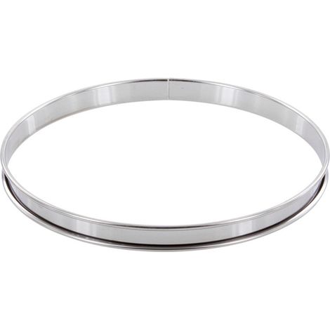 Cercle à tarte en inox 24 cm hauteur 2  cm - Alice Délice