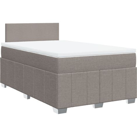 Maison Exclusive - Giroletto a Molle con Materasso Tortora 120x190 cm in Tessuto (1/5)