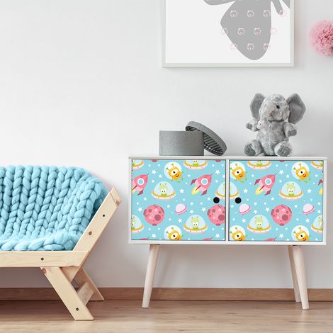 Sticker meuble pour enfant martiens de l'Espace 60 x 90 cm (1/5)