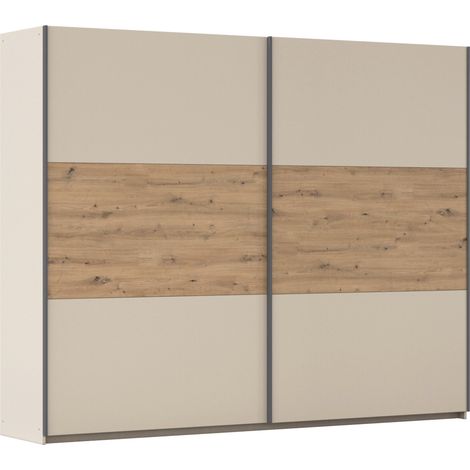 Mömax Schwebetürenschrank Ellmau Champagner/Eiche Artisan (1/5)