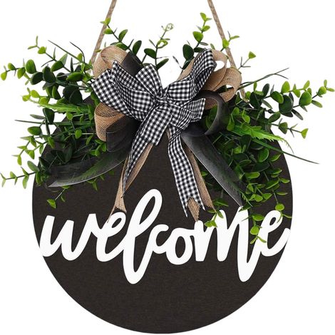 Tableau noir décoratif « Bienvenue » de 30 cm - Points forts Amazon (en anglais) (1/5)